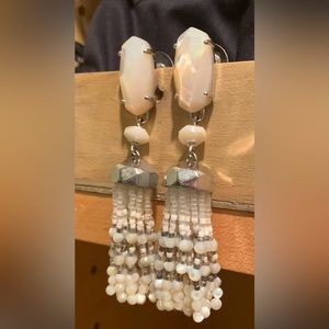 Sold! Kendra Scott white MOP Dove earrings